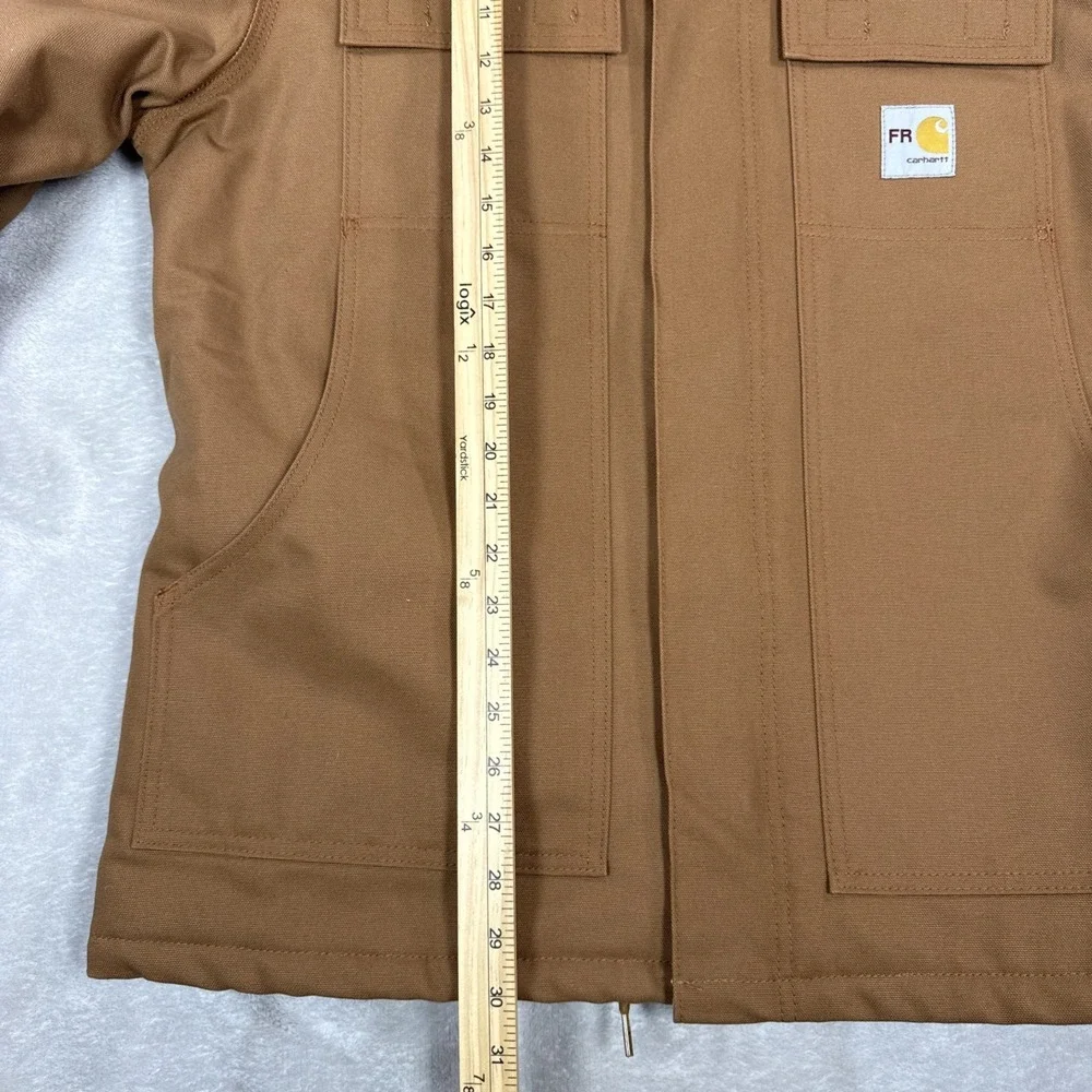 Carhartt Men Loose fit Duck Insulated Traditional FR Quick Coat Brown Med $269